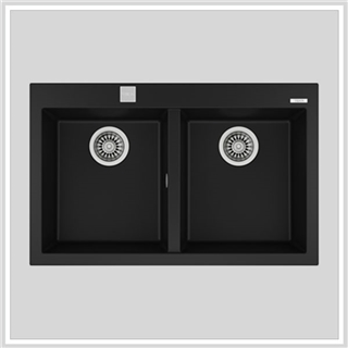 Bồn Rửa Chén Teka Forsquare 2B 790 Black 115260014 2 hộc
